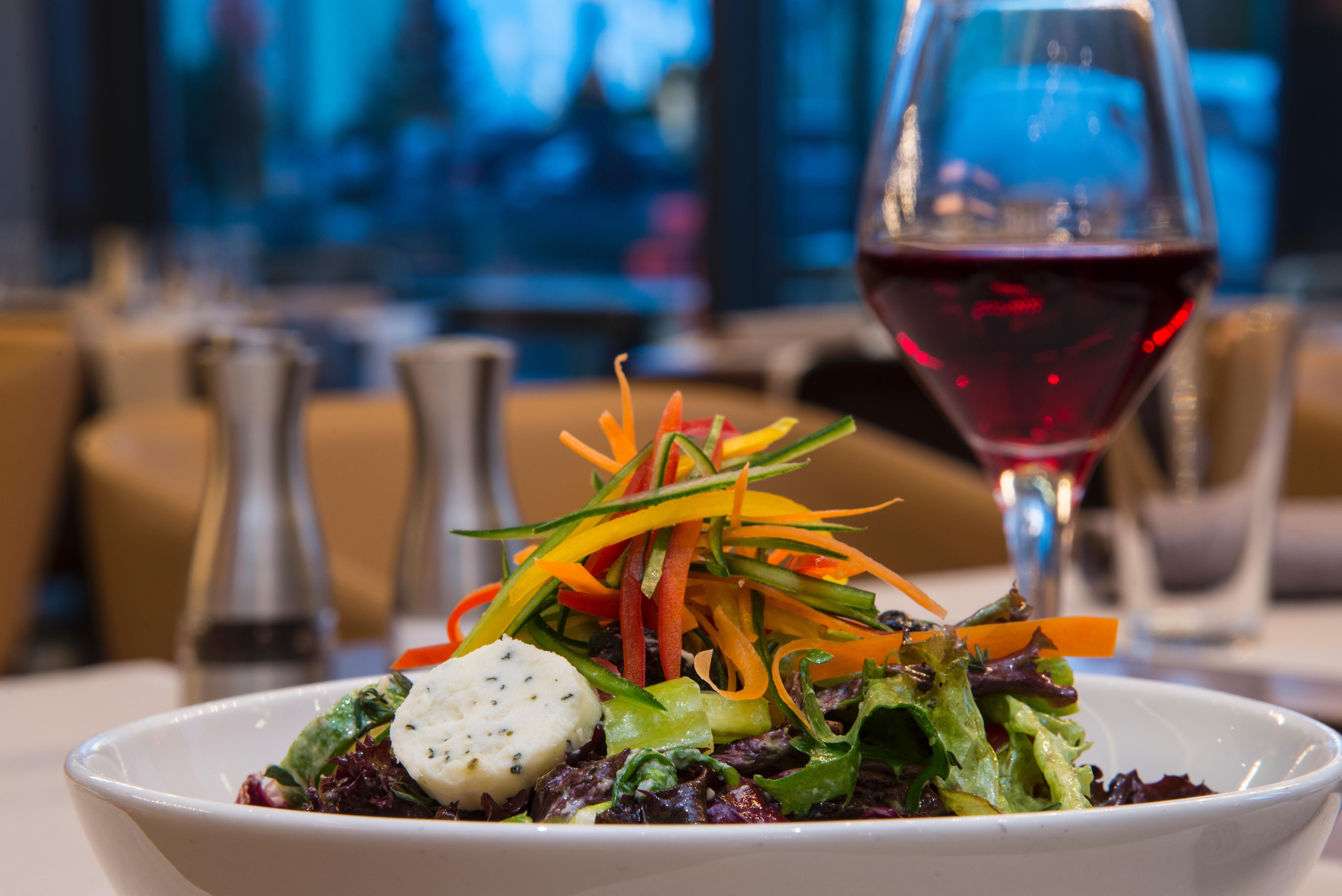 Radisson Blu Hotel Istanbul Asia Exterior photo A salad and a glass of wine